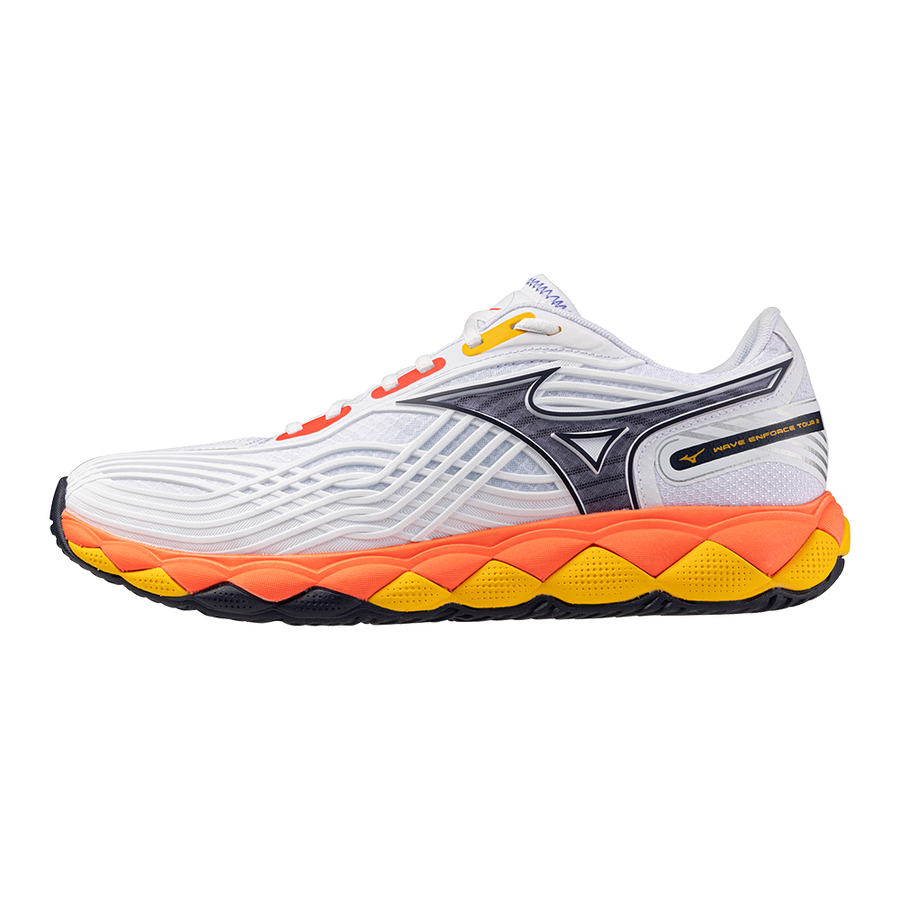 Mizuno WAVE ENFORCE TOUR 2 AC White/Baritone Blue/Fiery Coral 2